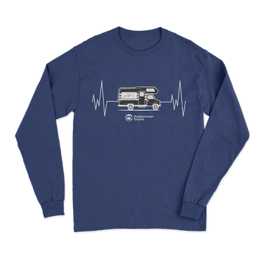 Camping Cardiogram Men Long Sleeve Shirt